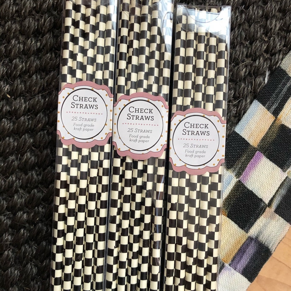 Mackenzie Child’s Courtly Check straws
